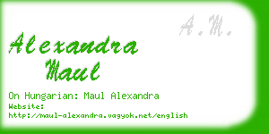 alexandra maul business card